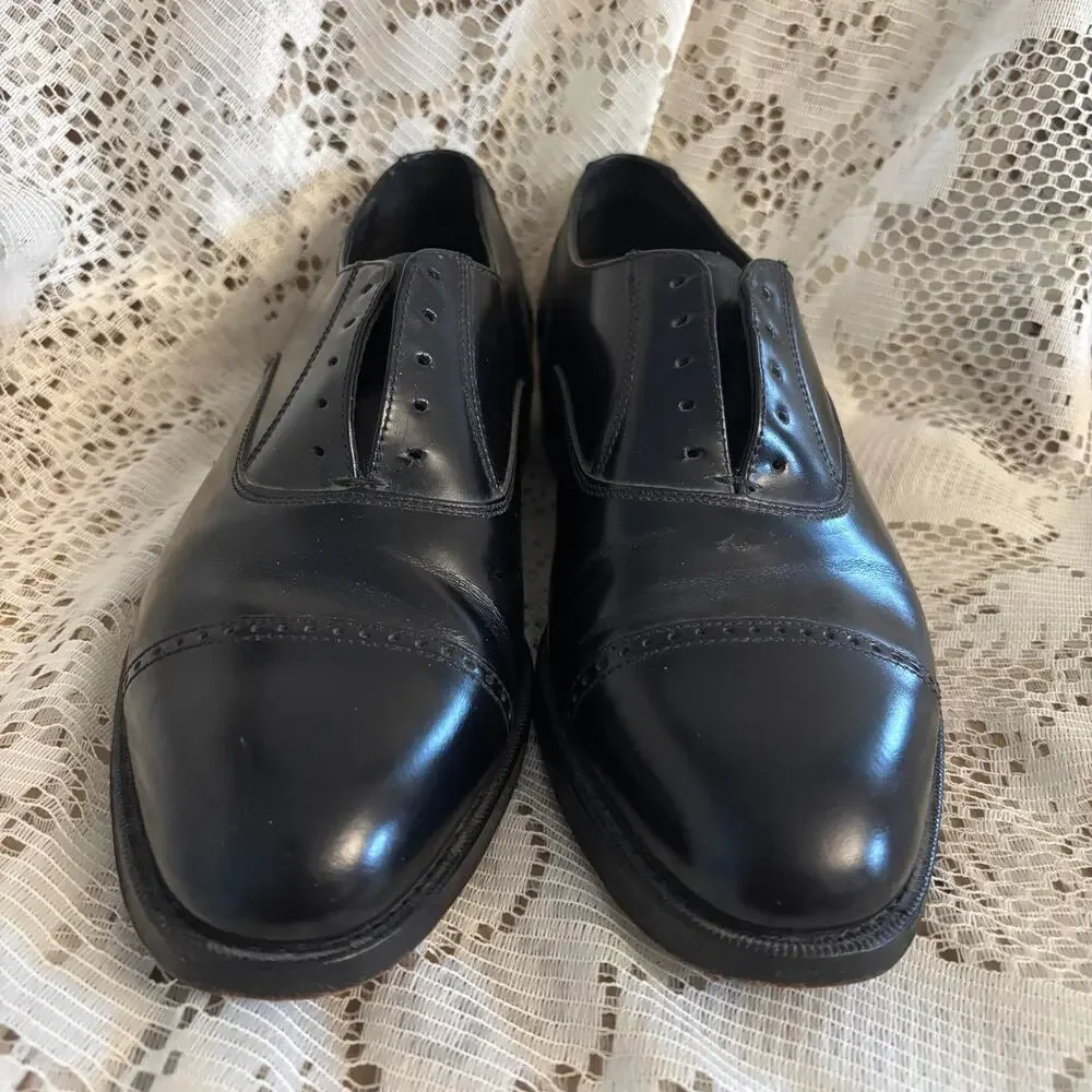Florsheim Men's US 9 D Black Leather Cap Toe Oxfords Shoes
